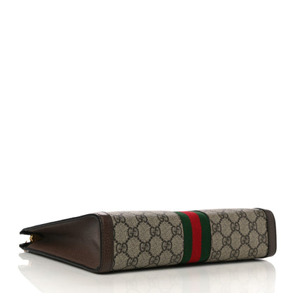 Gucci GG Supreme Monogram Web Ophidia Pouch Brown 4 of 14