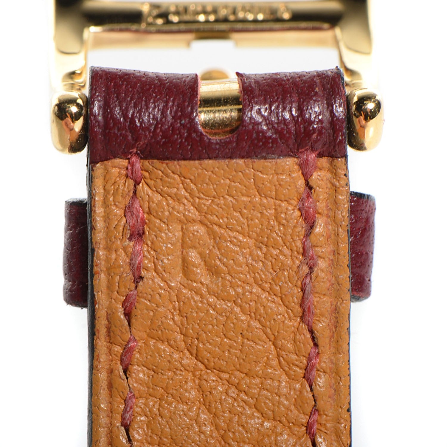 Hermes Stainless Steel Chevre de Coromandel 20mm Kelly Cadena Quartz Watch Rouge H 6 of 6