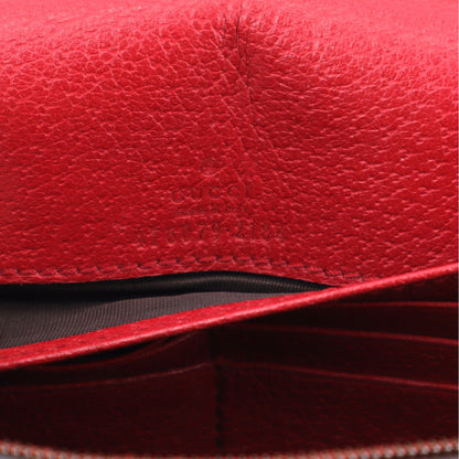 Gucci GG Supreme Monogram Web Queen Margaret Chain Wallet Red 6 of 9