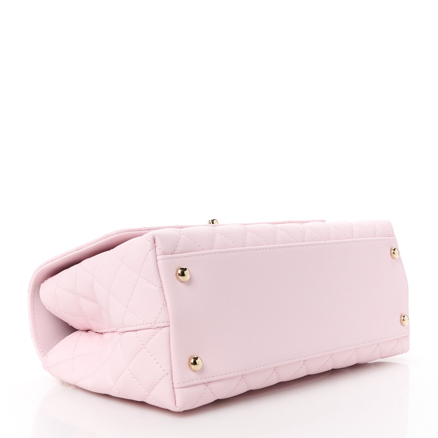 Caviar Quilted Small Coco Handle Flap Light Pink