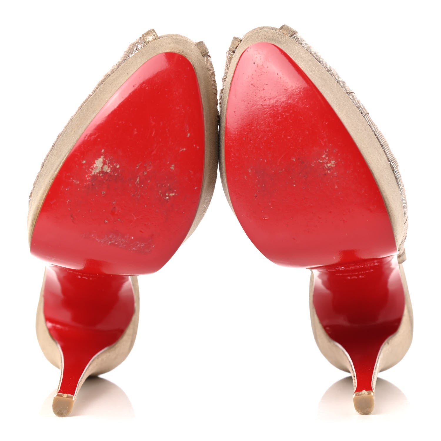 Christian Louboutin Suede Evadiva Plato 150 Platform Pumps 36.5 Nude 5 of 11