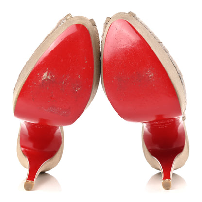 Christian Louboutin Suede Evadiva Plato 150 Platform Pumps 36.5 Nude 5 of 11