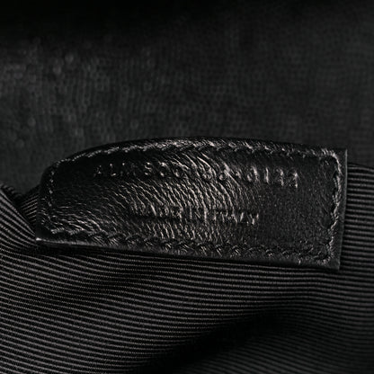 Saint Laurent Grain De Poudre Textured Mixed Matelasse Large Triquilt Monogram Satchel Black 8 of 12