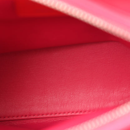 Christian Dior Lambskin Cannage Medium Bi-Color Lady Dior Orange Fuchsia 6 of 14