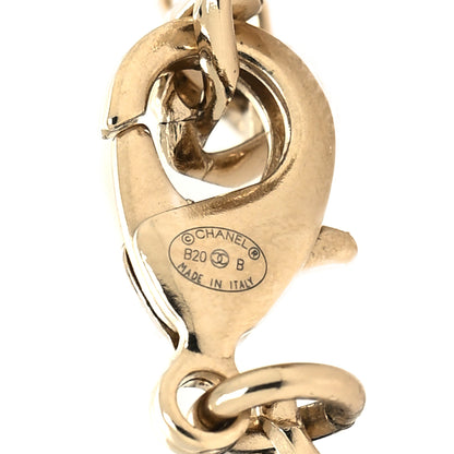 Chanel Metal Lambskin Crystal Sergeant Chanel Bracelet Gold 4 of 4