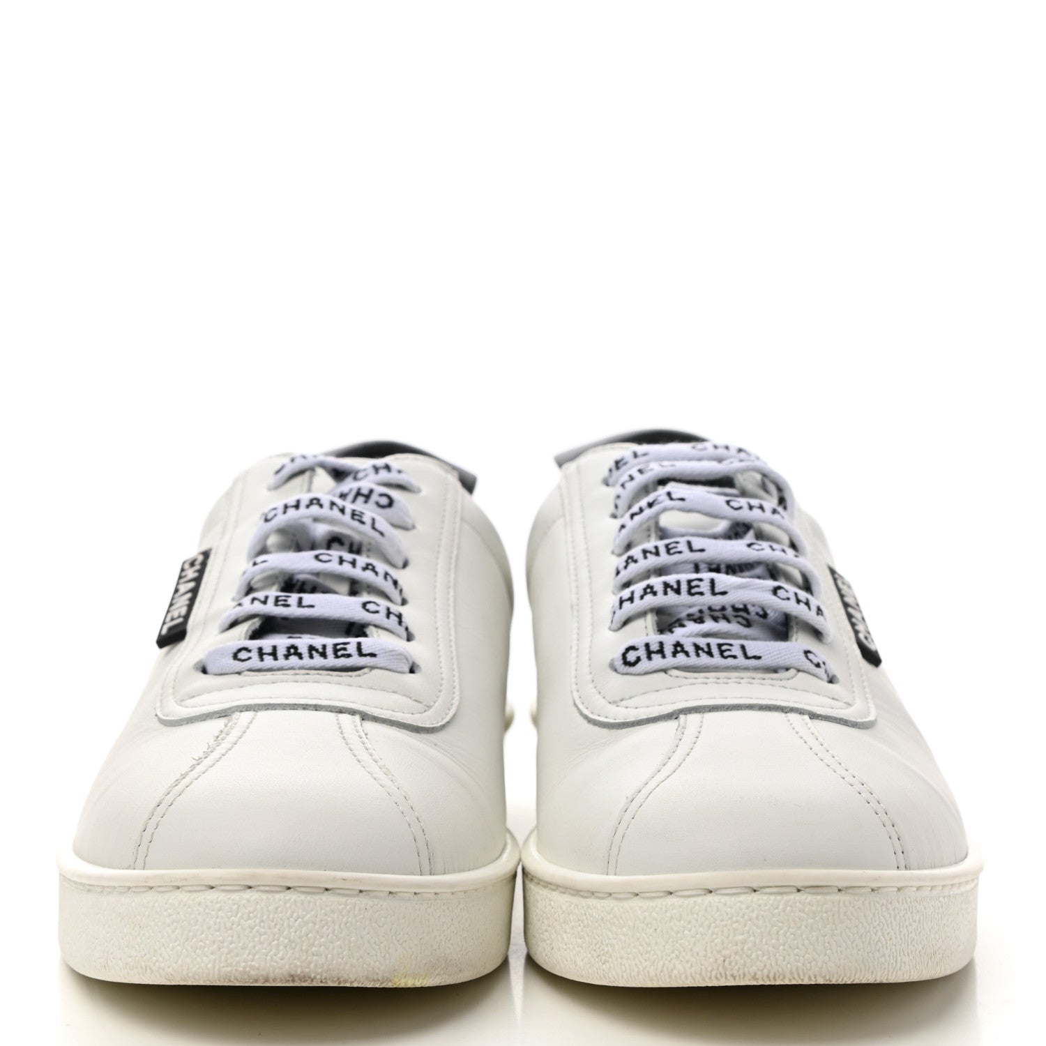Chanel Calfskin CC Womens Sneakers 38.5 White 2 of 11