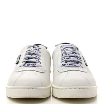 Chanel Calfskin CC Womens Sneakers 38.5 White 2 of 11