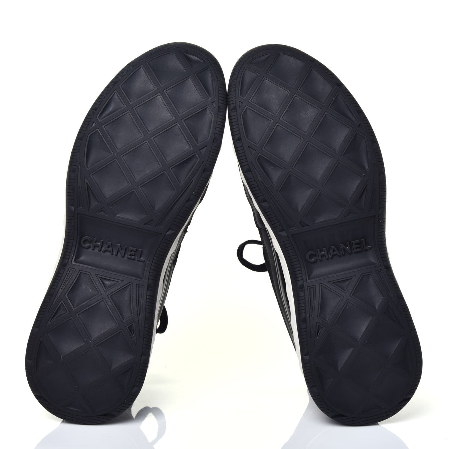 Fabric Calfskin Suede CC Sneakers 38.5 Black