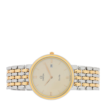 Omega Stainless Steel 18K Yellow Gold 32mm De Ville Quartz Watch Champagne 796.2379 2 of 4