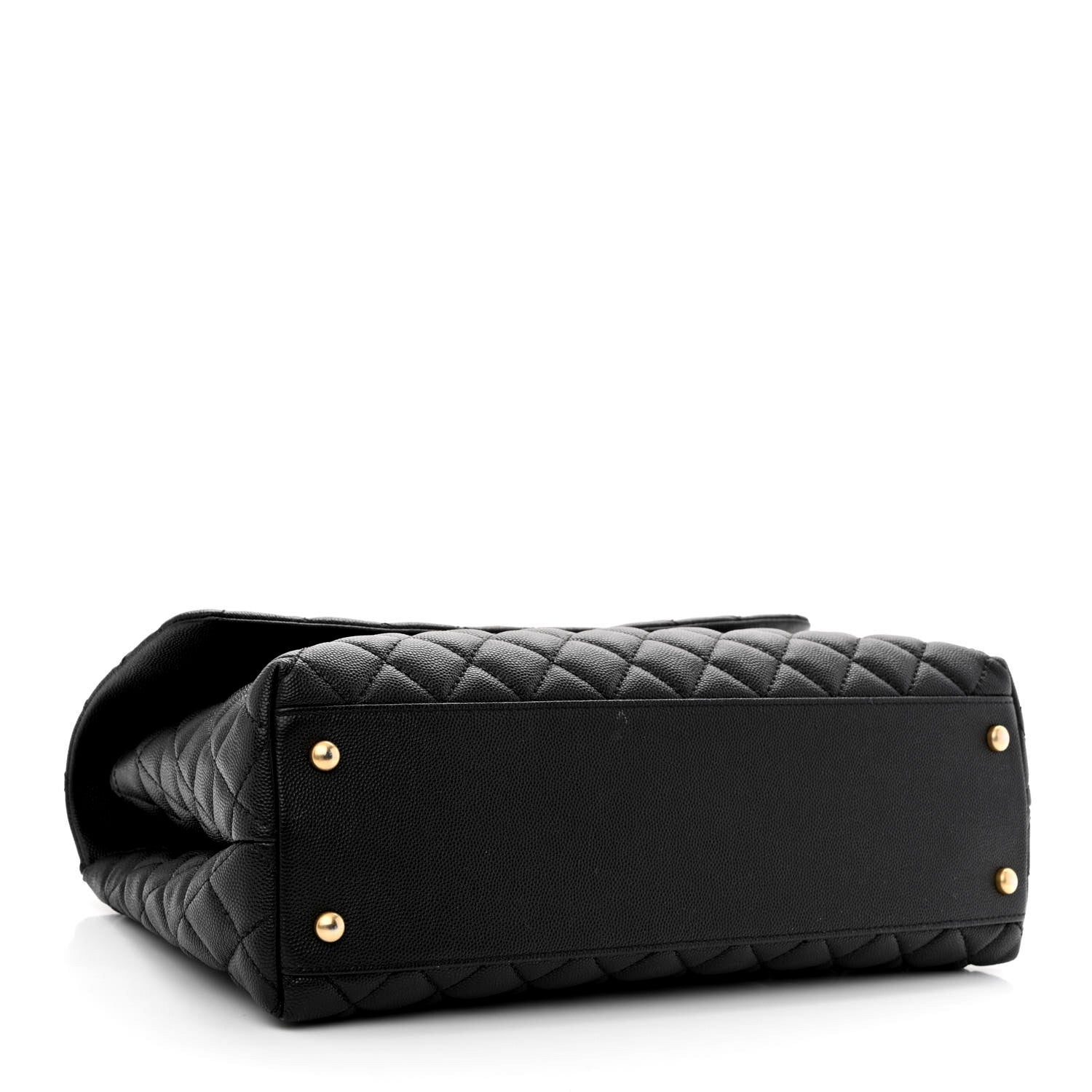 Chanel Caviar Quilted Medium Coco Handle Flap Black 4 of 10