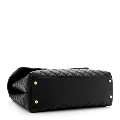 Chanel Caviar Quilted Medium Coco Handle Flap Black 4 of 10