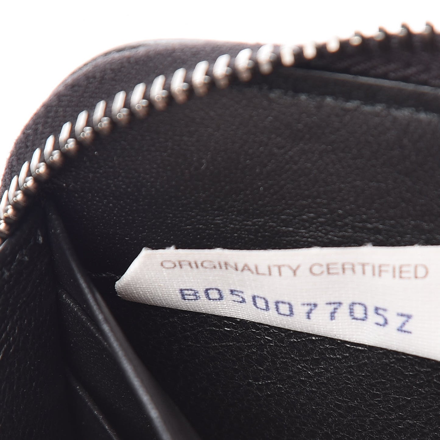 Nappa Ricamo Placcato Zip Around Wallet Black
