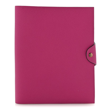 Hermes Togo Ulysse MM Notebook Cover Rose Pourpre 1 of 11