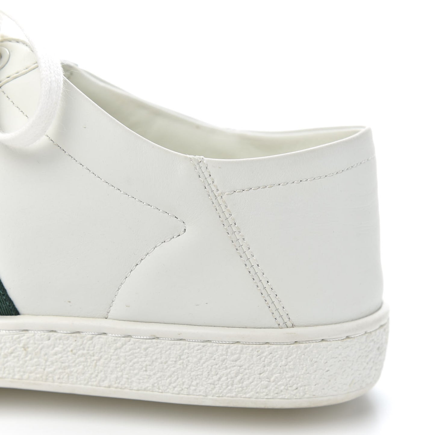 Calfskin Web Bee Embroidered Womens Ace Sneakers 37 White Green