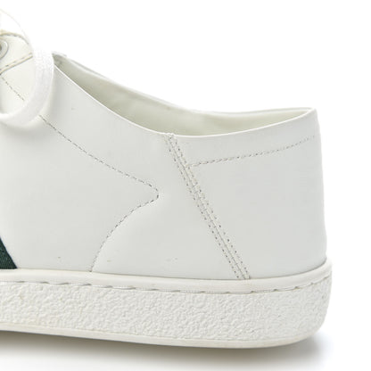 Gucci Calfskin Web Bee Embroidered Womens Ace Sneakers 37 White Green 11 of 12