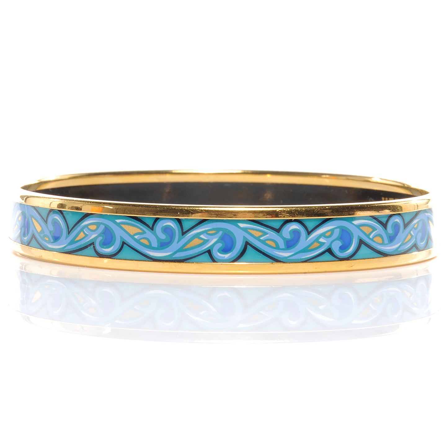 Enamel Printed Narrow Bracelet 65 Bleu
