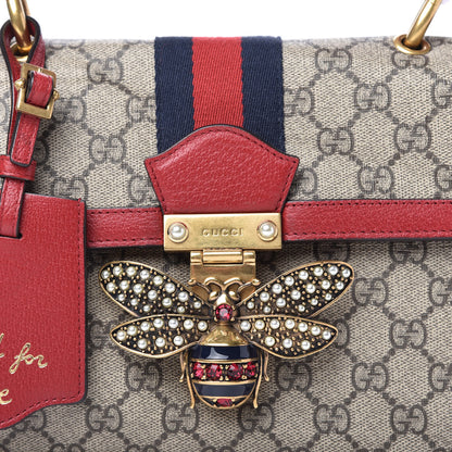 Gucci GG Supreme Monogram Small Queen Margaret Top Handle Bag Red 10 of 10