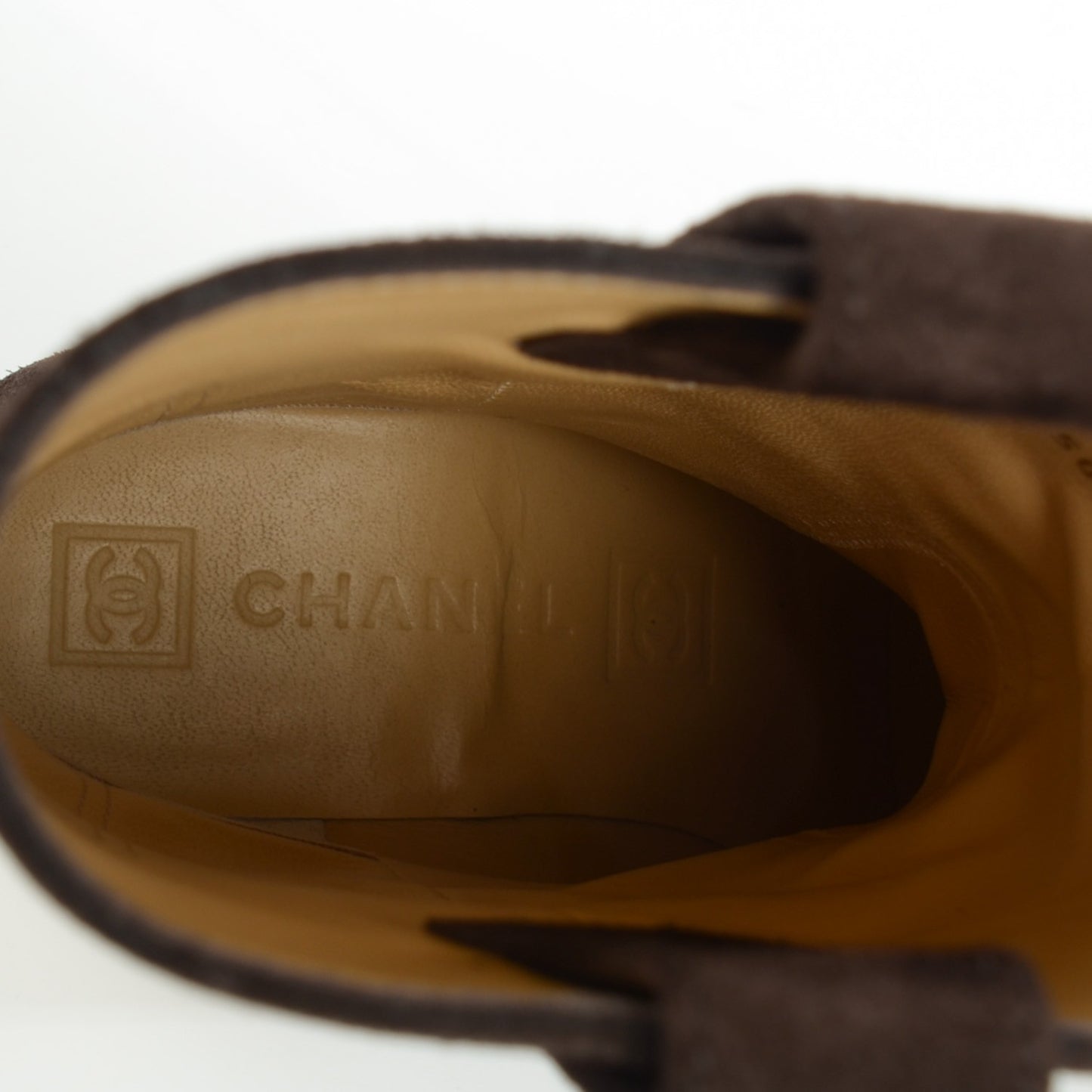 Suede Logo Boots 38 Brown