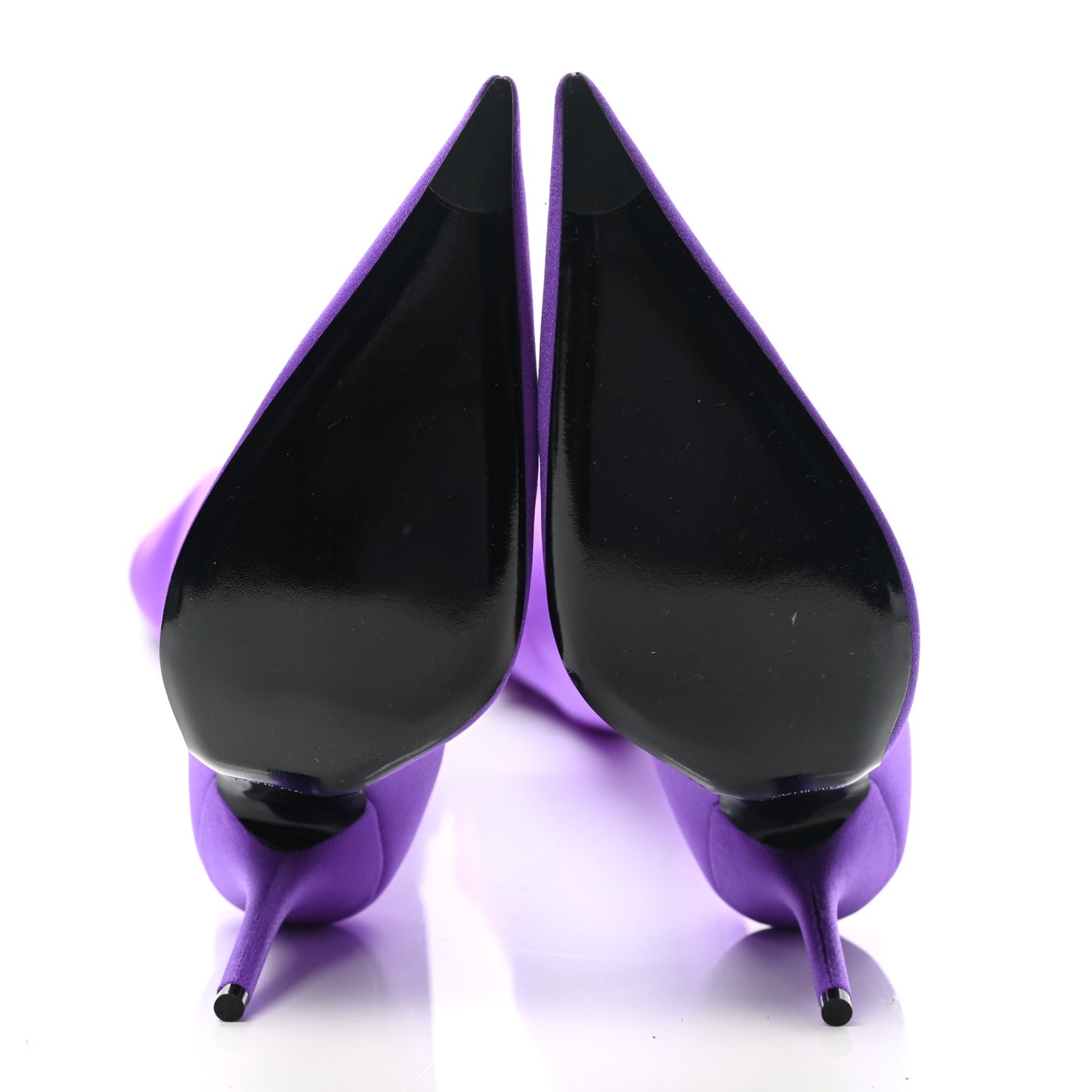 Spandex Pointed Toe Knife Thigh High Boots 40 Violet