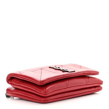 Saint Laurent Lambskin Patchwork Monogram Small Jamie Red 4 of 10