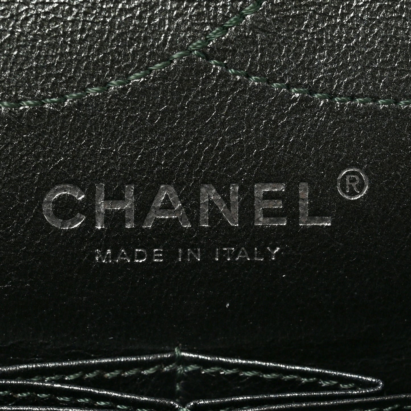 Metallic Aged Calfskin Quilted 2.55 Reissue 227 Flap Vert Fonce
