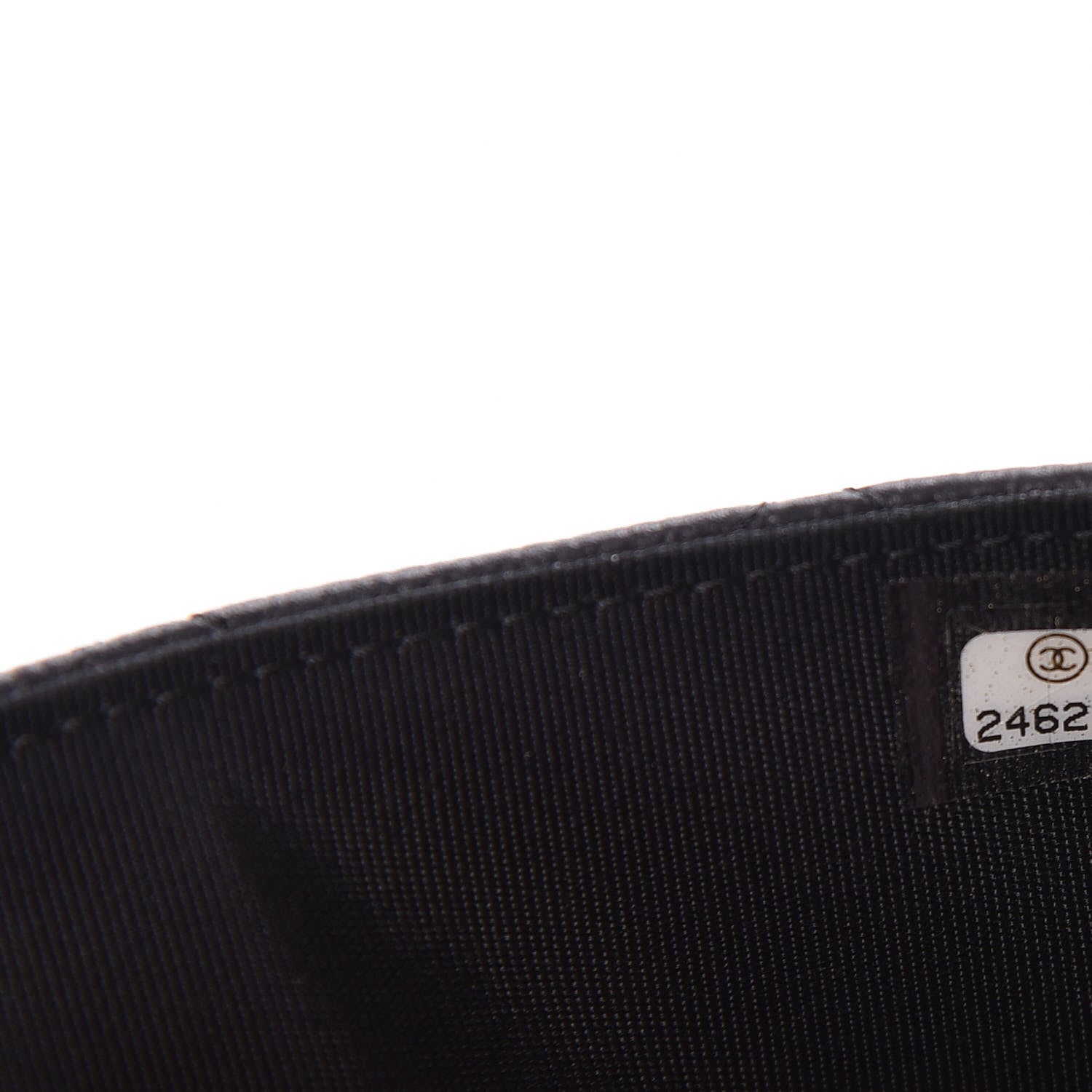 Chanel Letter Calfskin Embossed Quilted Wallet On Chain WOC Black 6 of 9