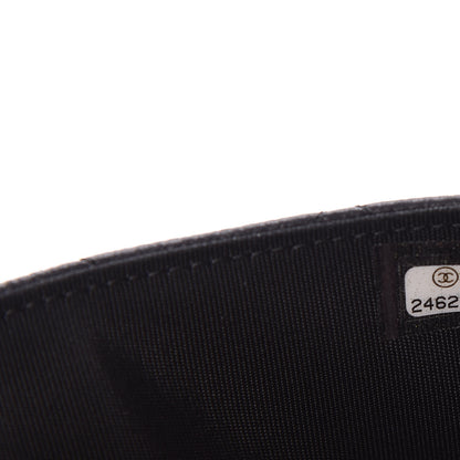 Chanel Letter Calfskin Embossed Quilted Wallet On Chain WOC Black 6 of 9