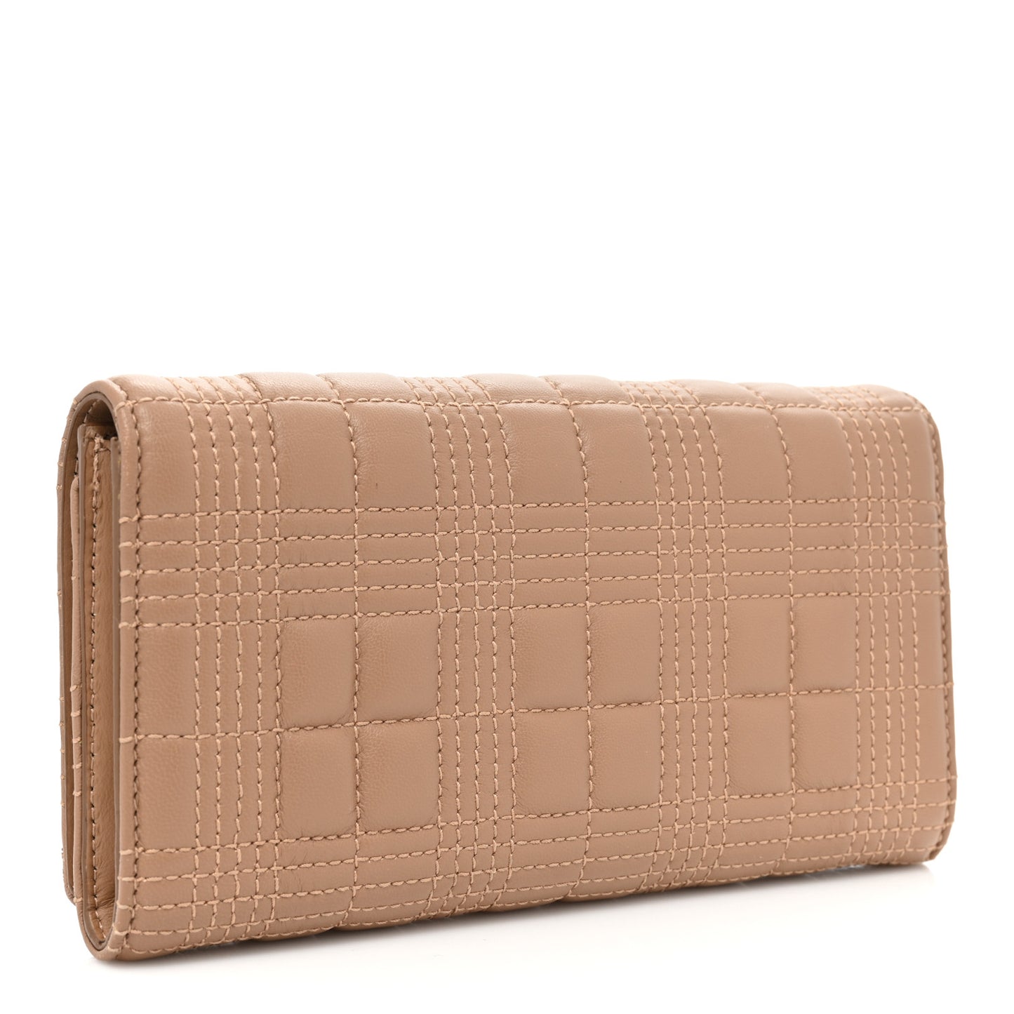 Lambskin Quilted Lola Wallet Beige
