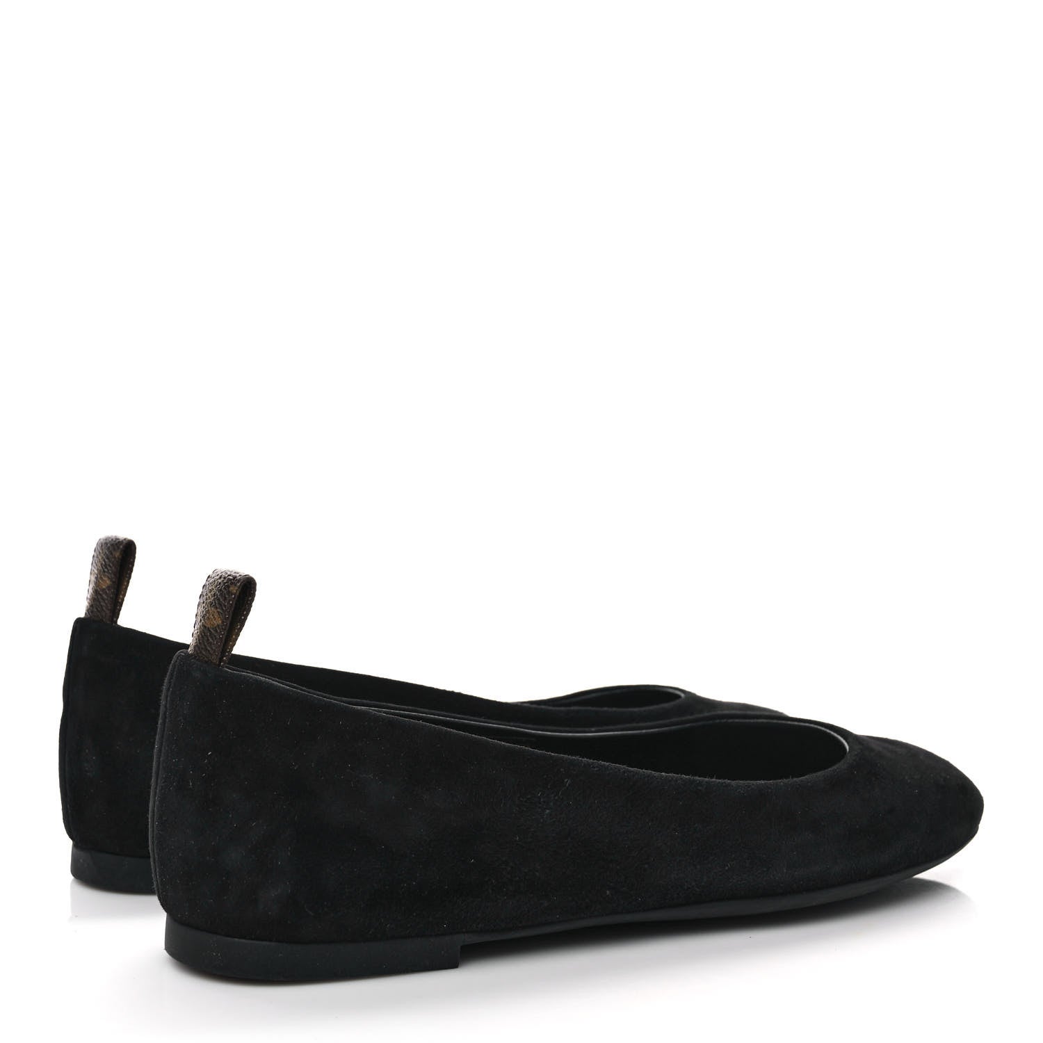 Louis Vuitton Suede Monogram Uniformes Ballet Flats 37.5 Black 4 of 8