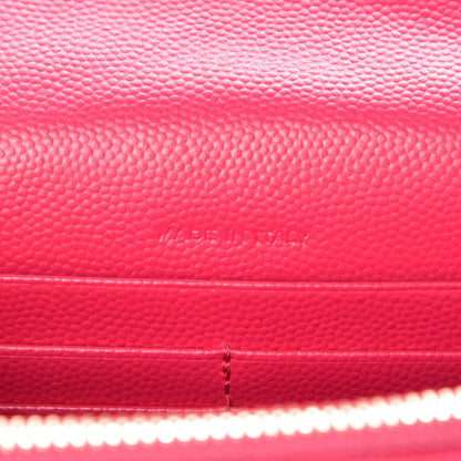 Saint Laurent Grain De Poudre Matelasse Chevron Monogram Envelope Chain Wallet Fresh Fuchsia 7 of 15