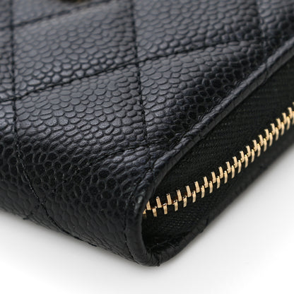 Chanel Caviar Quilted Classic Zipped Coin Purse Black 10 of 12