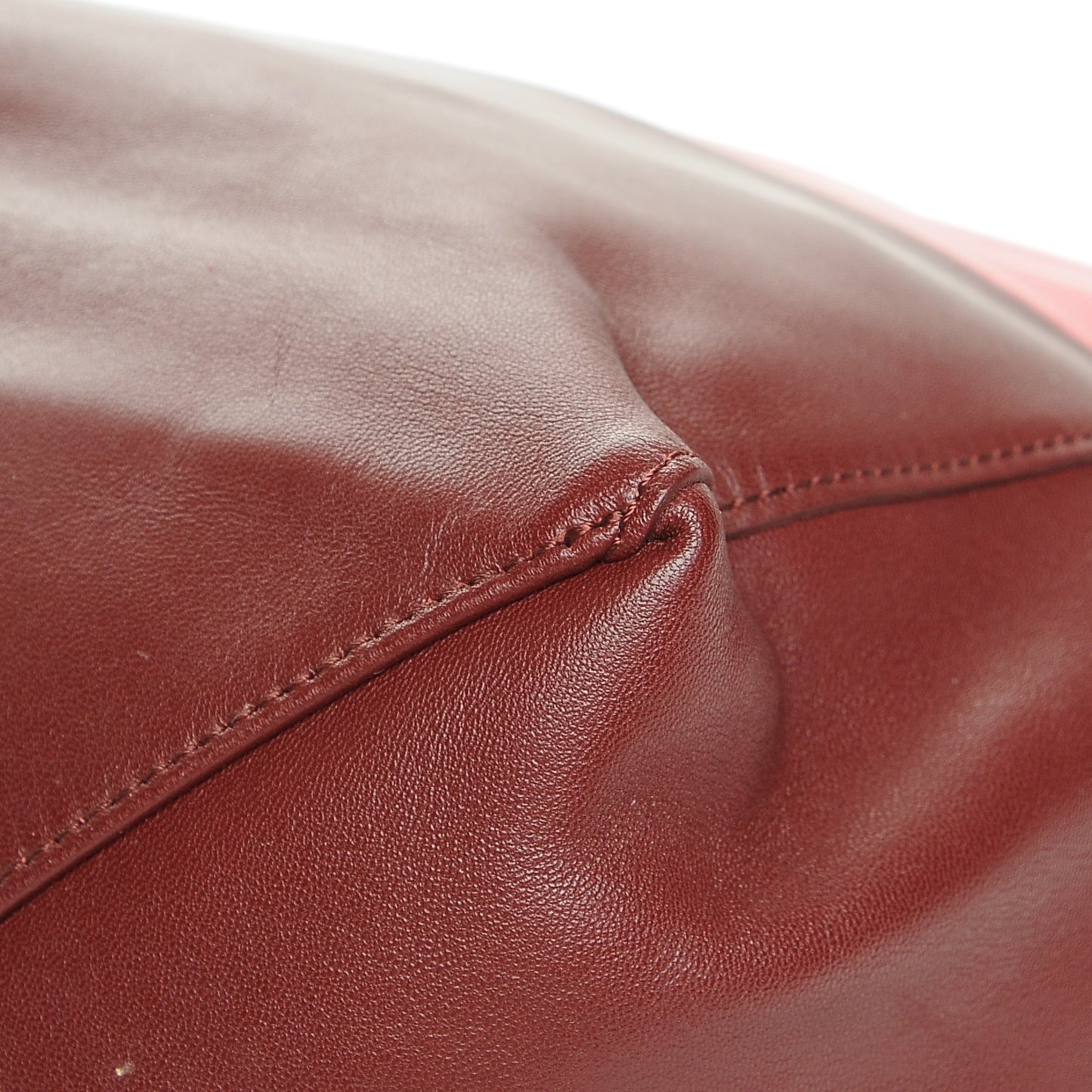 Lambskin Horizontal Bi-Color Cabas Pink Rust