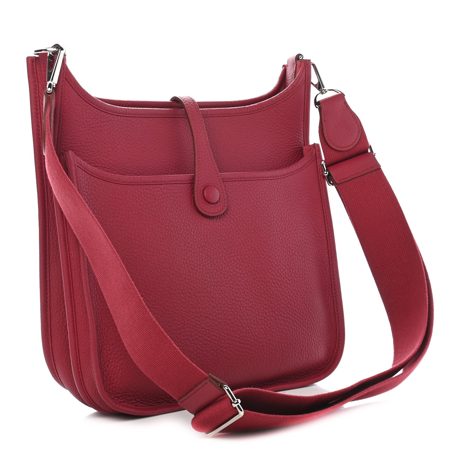 Hermes Taurillon Clemence Evelyne III PM Rubis 2 of 8