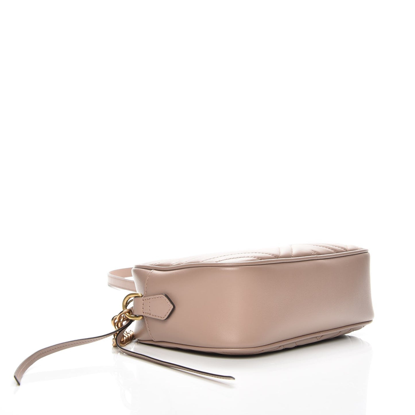 Calfskin Matelasse Small GG Marmont Chain Shoulder Bag Taupe