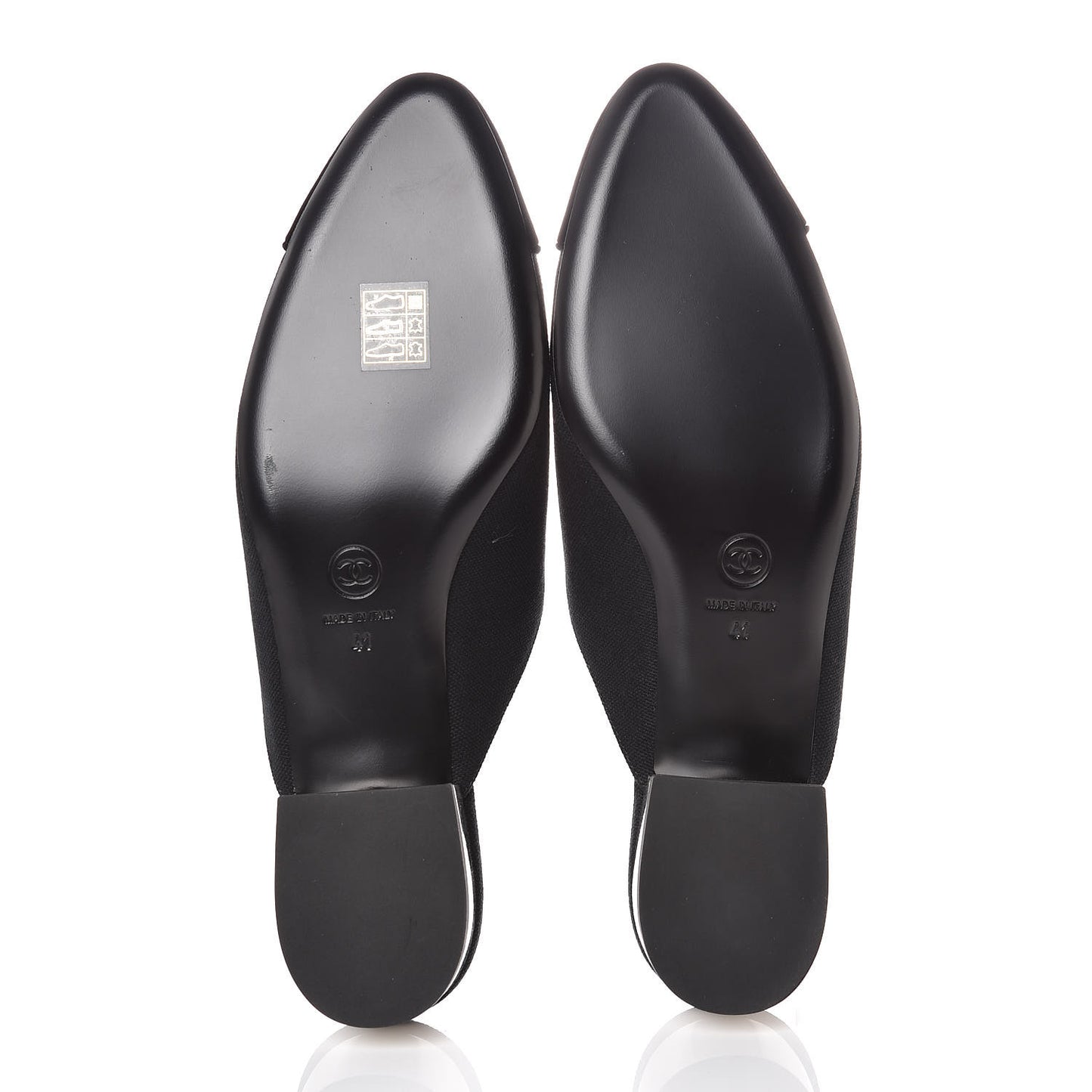 Fabric Velvet Cap Toe Mules 41 Black