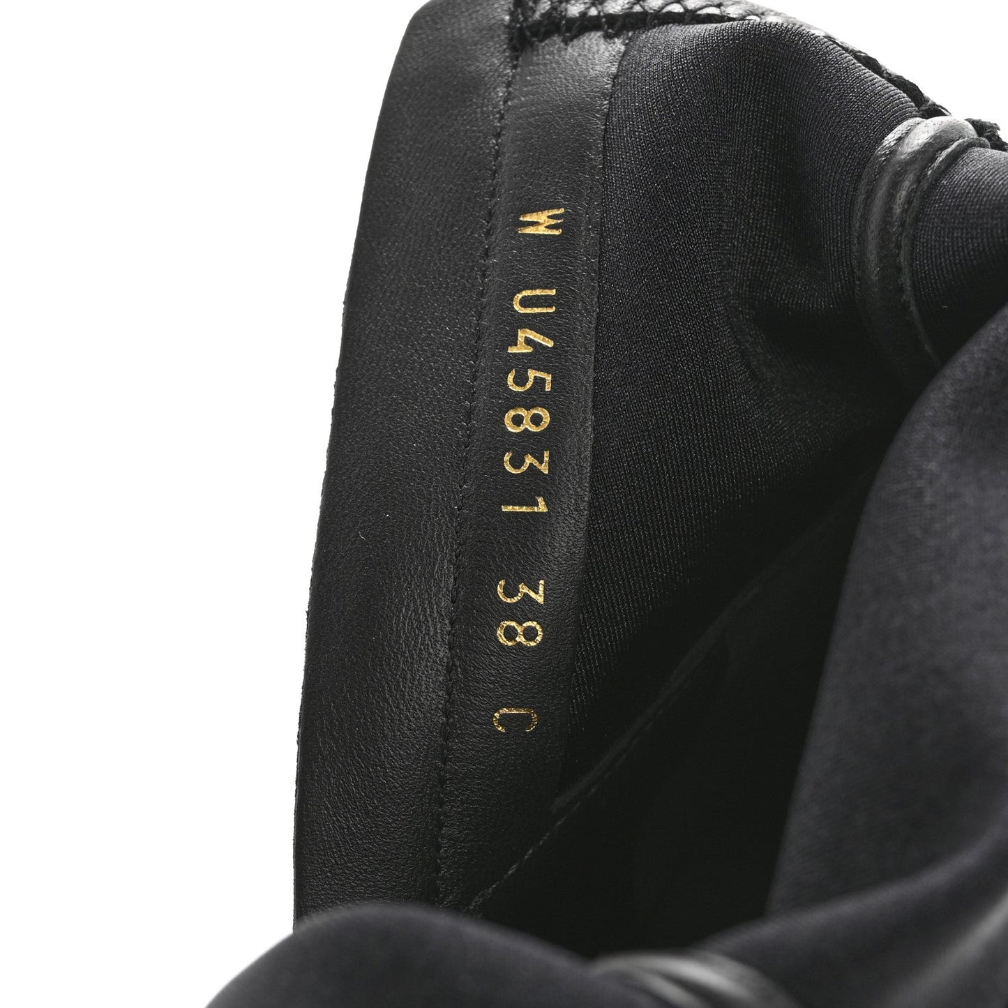 Stretch Lambskin Cap Toe CC Short Boots 38 Black