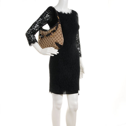 Gucci Monogram Horsebit Hobo Brown 2 of 7