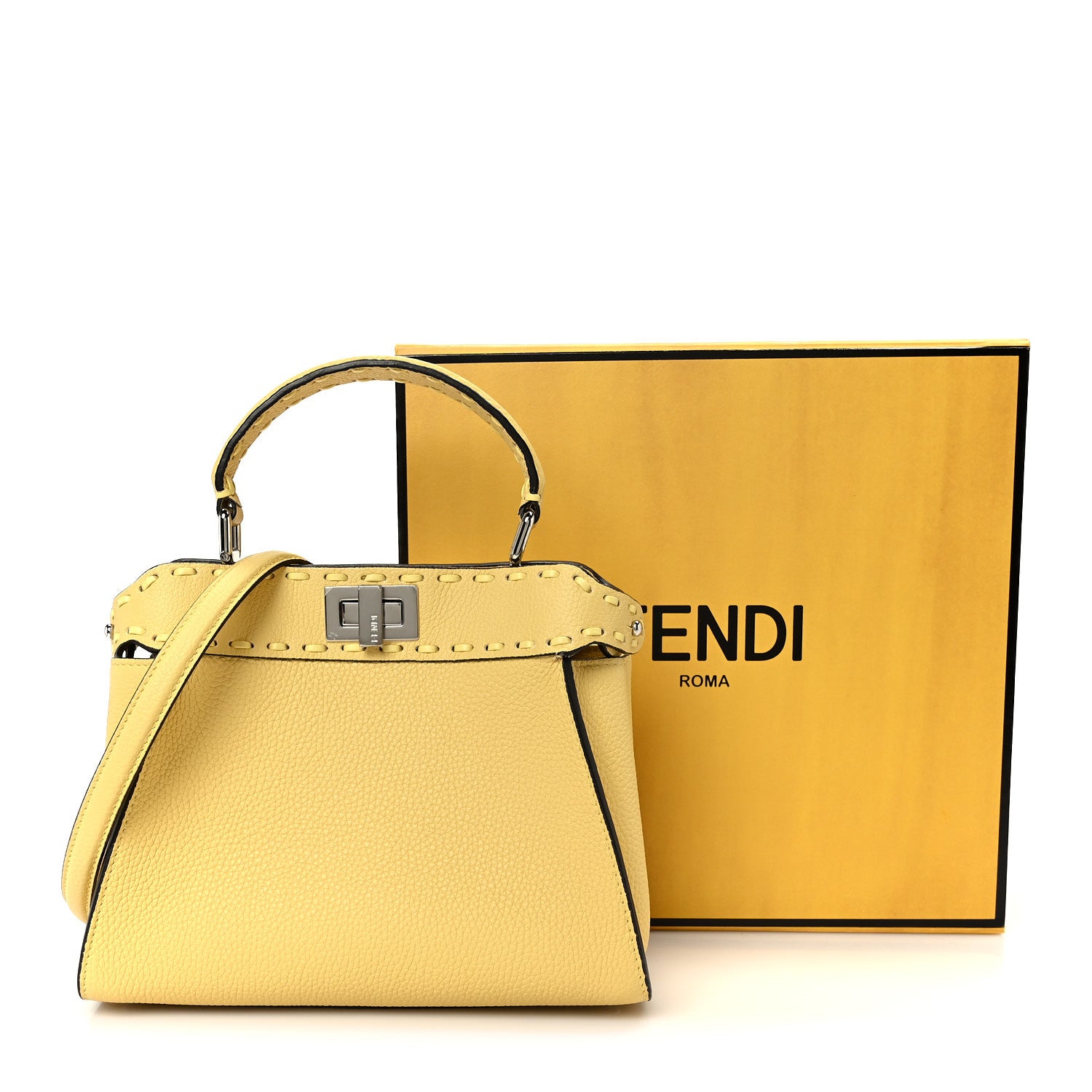 Fendi Cuoio Romano Sellerissima Mini Peekaboo Iconic Satchel