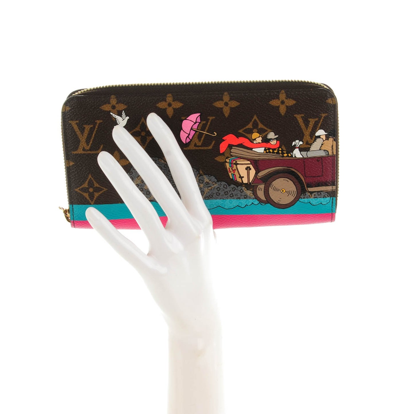 Monogram 2015 Christmas Animation Zippy Wallet Hibiscus