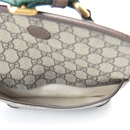 Gucci GG Supreme Monogram Web Small Neo Vintage Double Flap Messenger Bag Beige New Acero 6 of 12