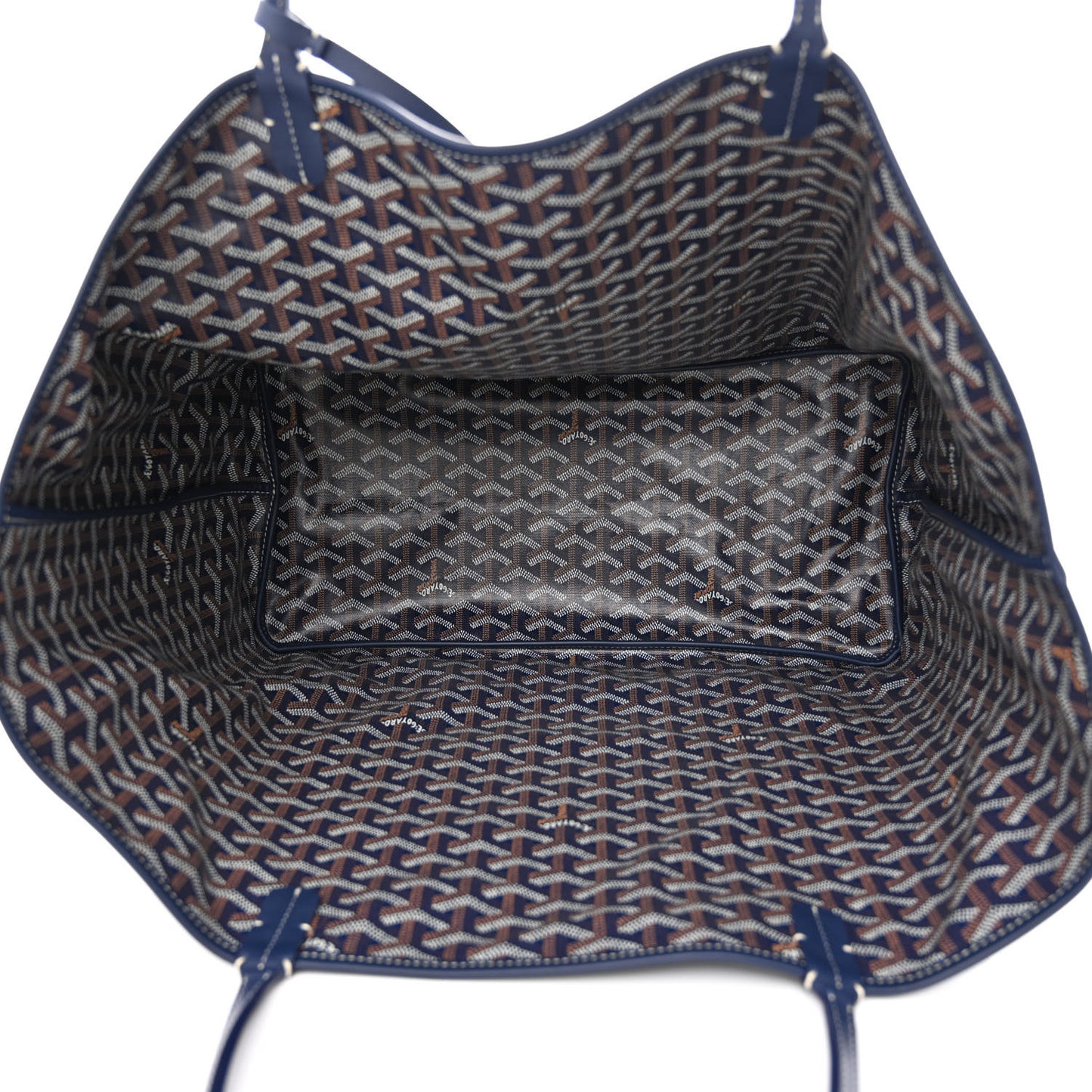 Goyardine Reversible Anjou GM Navy