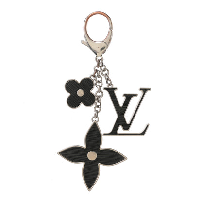 Louis Vuitton Fleur d Epi Bag Charm Key Holder Black 1 of 4