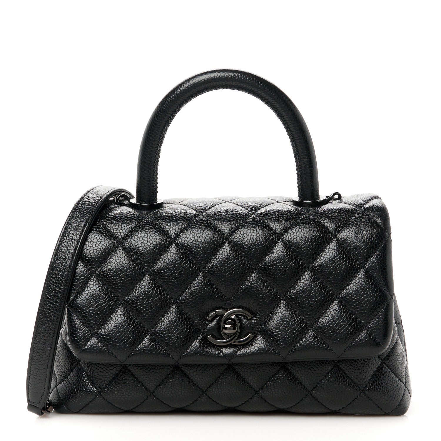 Chanel Caviar Quilted Mini Coco Handle Flap So Black 1 of 11