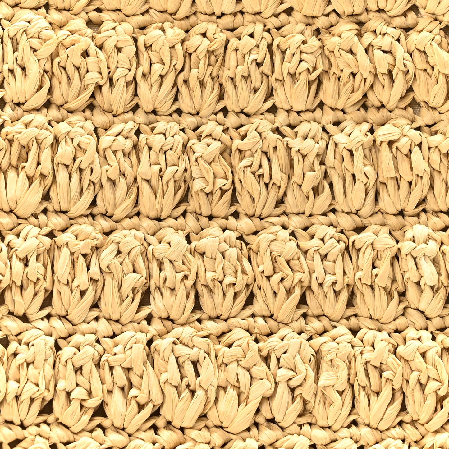 Raffia Calfskin Vlogo Tote Naturale Fondant