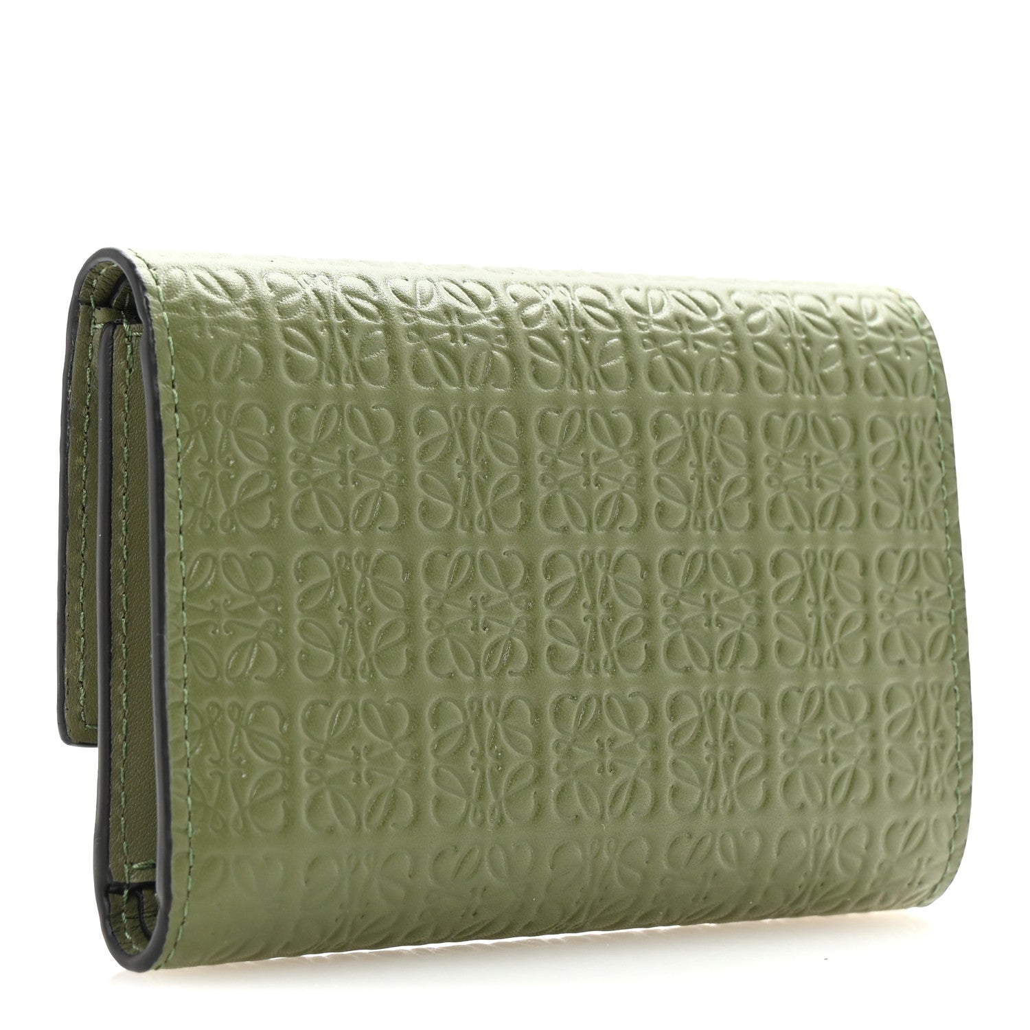 Loewe Calfskin Embossed Small Wallet Avocado 3 of 8