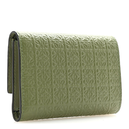 Loewe Calfskin Embossed Small Wallet Avocado 3 of 8