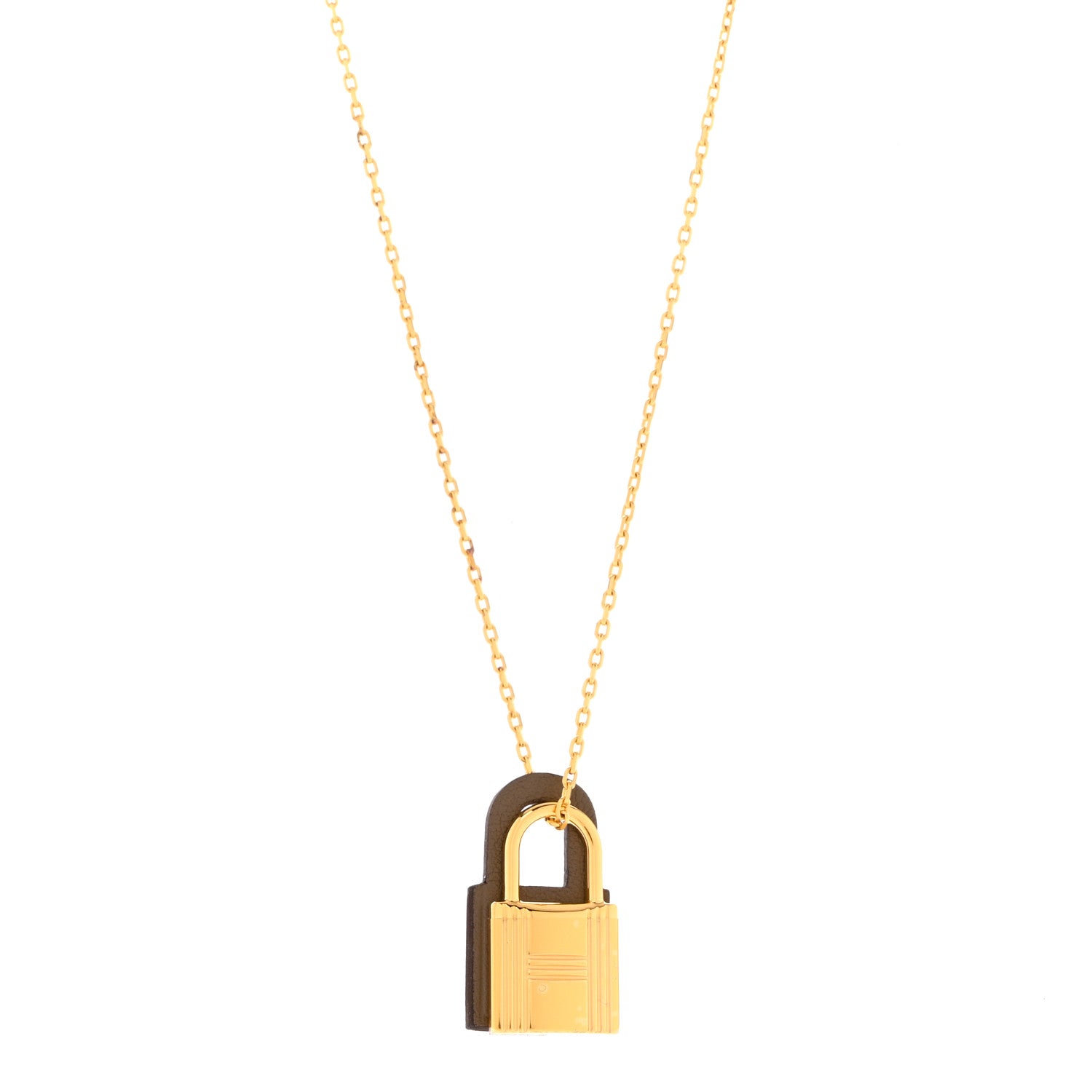 Hermes Swift Small O'Kelly Pendant Necklace Etoupe 1 of 8