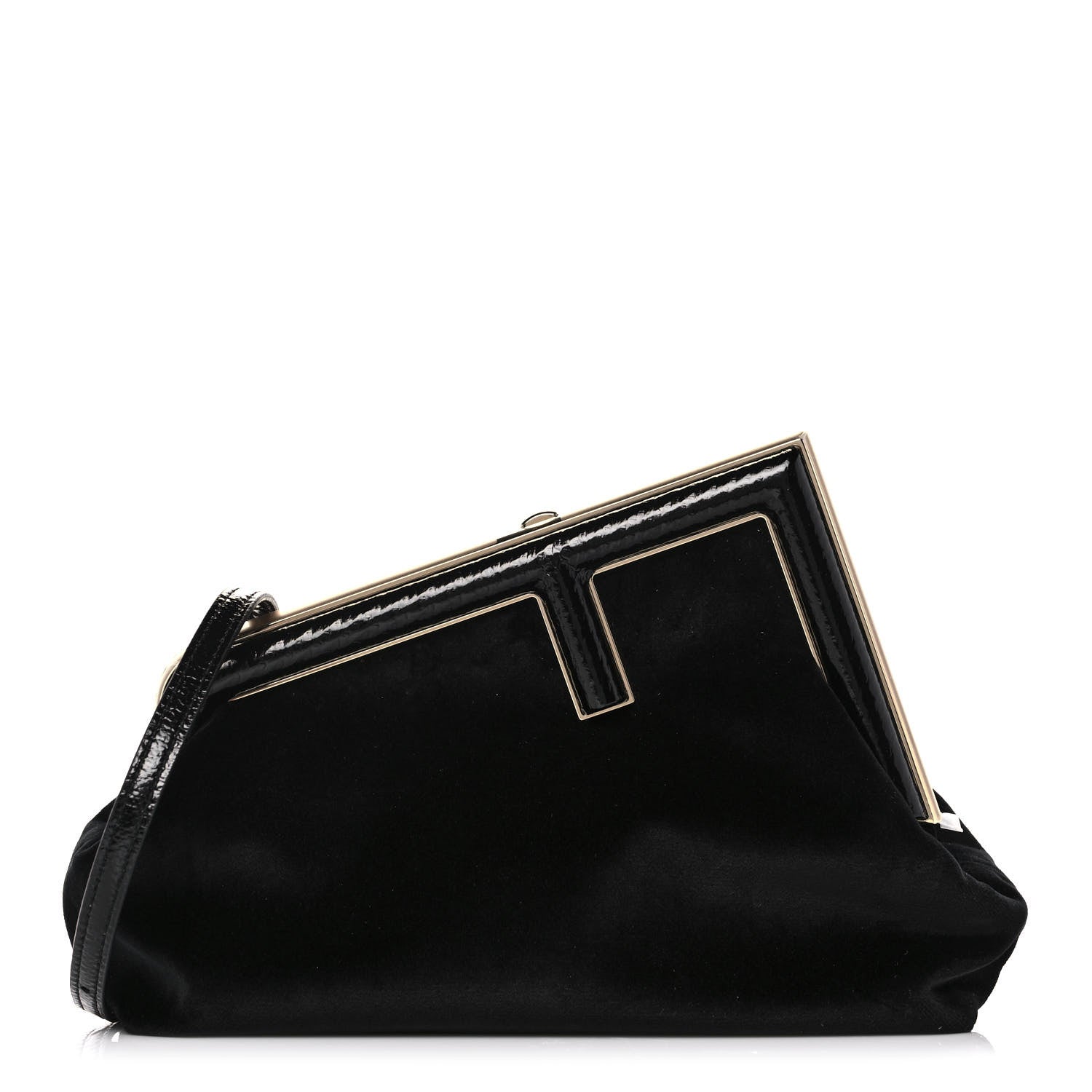 Fendi Velvet Karung Small Fendi First Black 1 of 11