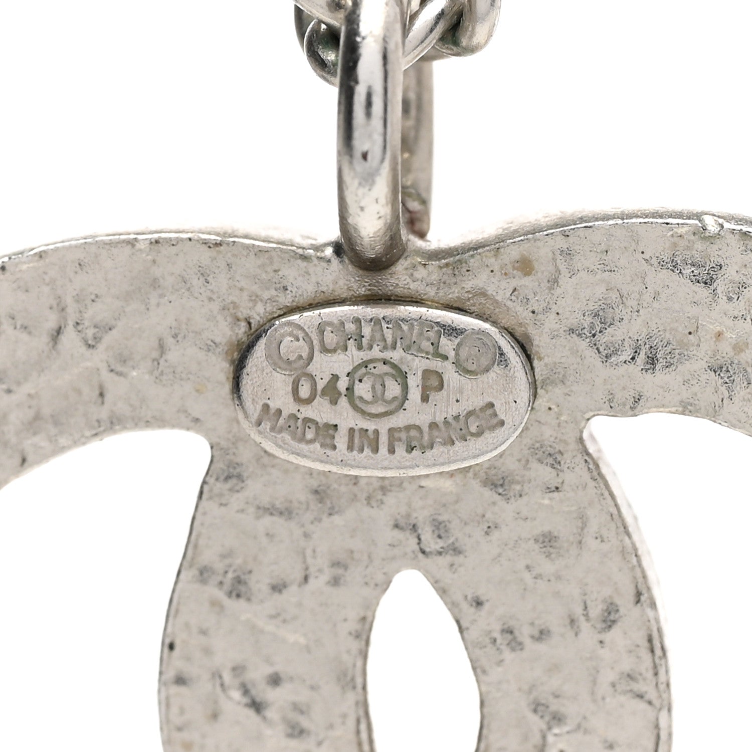 Chanel Enamel CC Pendant Necklace Pink Silver 5 of 7