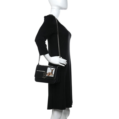 Burberry Calfskin Montage Print Small TB Bag Black 3 of 22